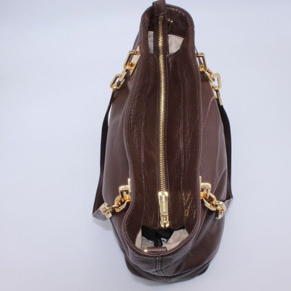 Michael Kors Jet Set Dark Brown Pebble Leather Tote - New with defects - Picture 10 of 15